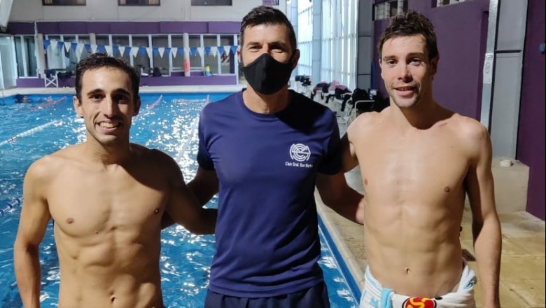 Visitas de lujo: Luciano Taccone y Juan Ciano entrenaron en el Club San Martin