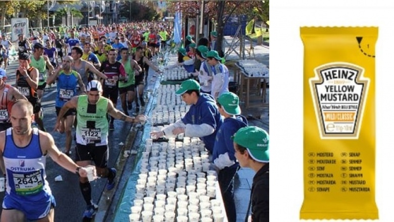 ¿Por qué tantos corredores populares estadounidenses toman sobres de mostaza en lugar de geles en los últimos 10 kms de un maratón o un medio maratón?