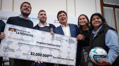 Matias Lammens visitó La Matanza en el marco del programa “Clubes en Obra”