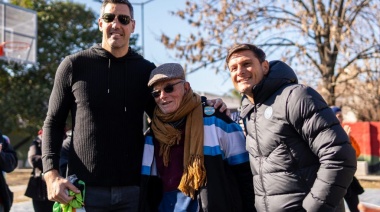 Luis Scola y el “Pupi” Zanetti acompañaron la reinauguración de una plaza en Tres de Febrero