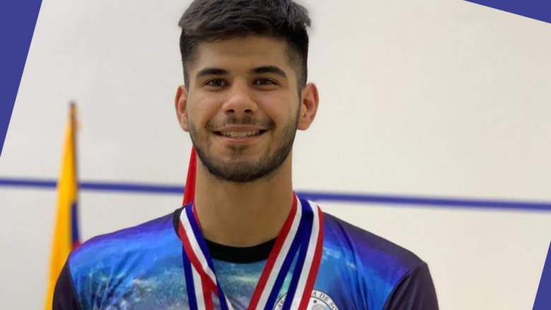 Una de las esperanzas del squash argentino recae en Jeremias Azaña