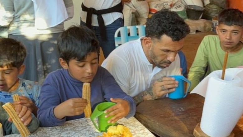 Carlos Tévez en Corrientes: cena a beneficio, charla con chicos y mensaje de esperanza