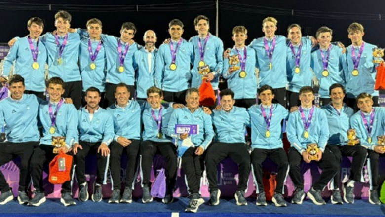 La Argentinidad al podio. ¡El hockey masculino, en lo más alto de Asunción 2025!