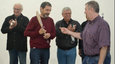 El Club San Martin reinauguró su mítica cancha de pelota paleta con la presencia de autoridades municipales
