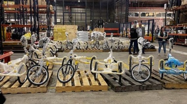 La Fundación Jean Maggi envió un cargamento de bicicletas adaptadas a Ucrania