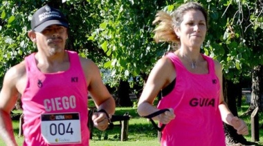Hugo Acuña cumplió con creces en la Ultramaraton de San Pedro para ciegos