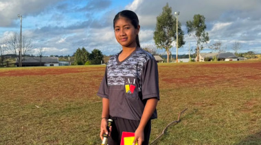 Celeste Núñez, de una comunidad mbya guaraní a su sueño de dirigir partidos