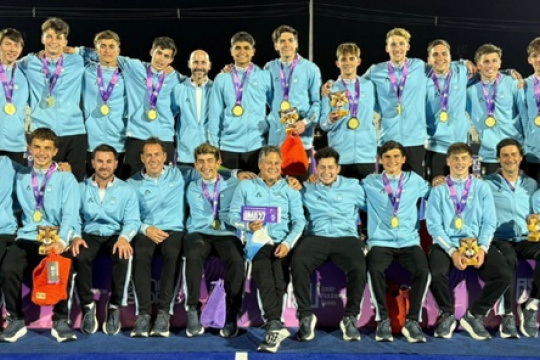 La Argentinidad al podio. ¡El hockey masculino, en lo más alto de Asunción 2025!